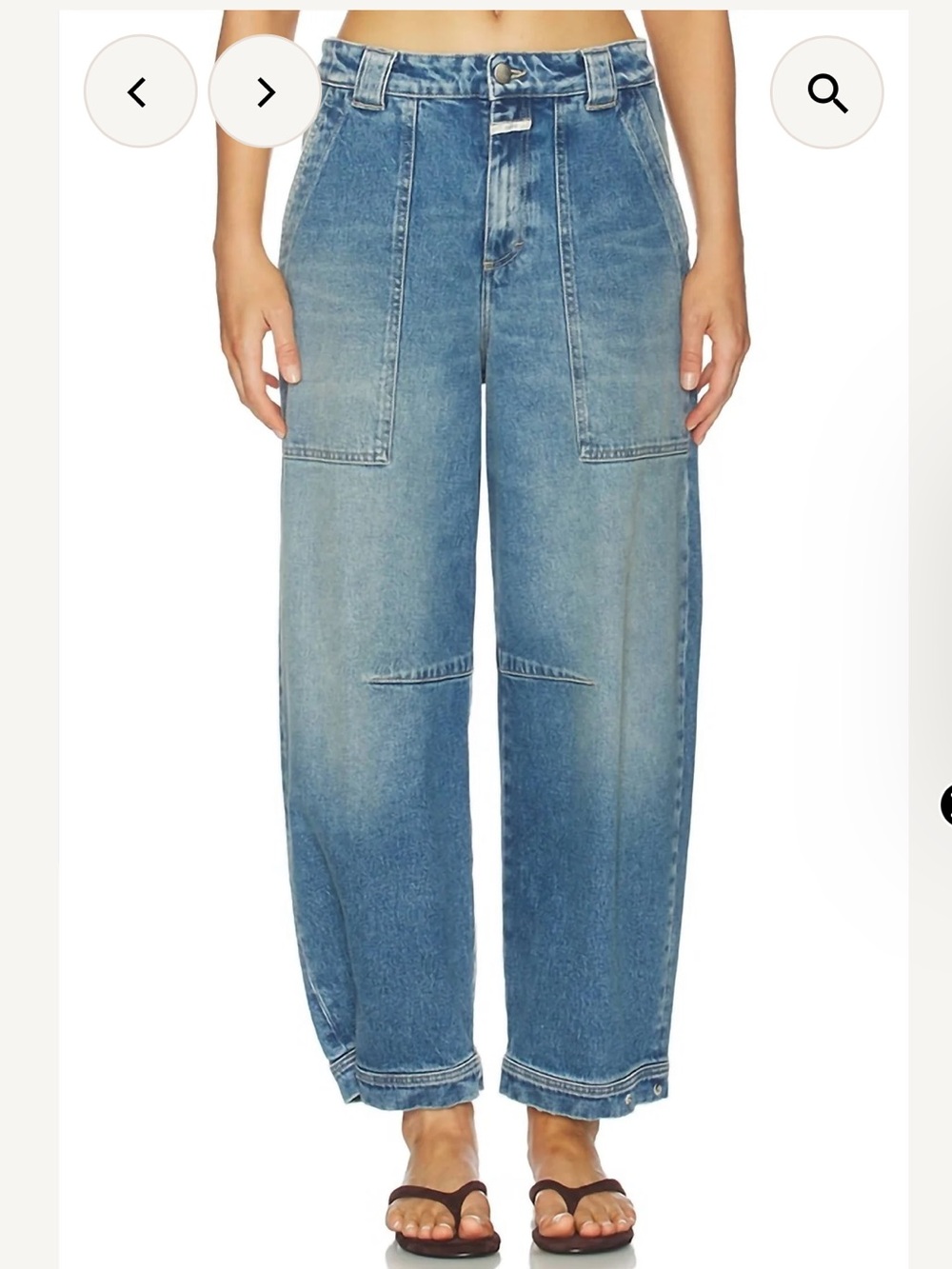 Closed Light Blue Rhiannon Barrel Jeans